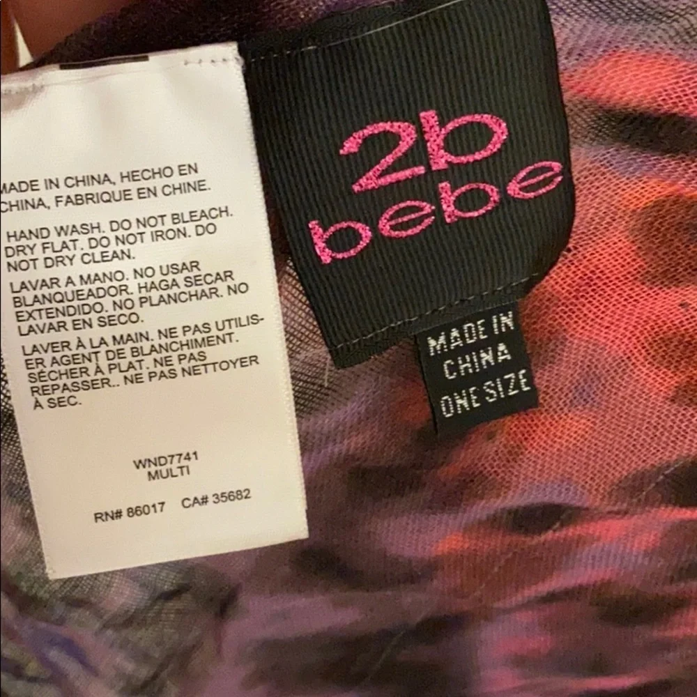 2Bebe multicolored long fashion scarf